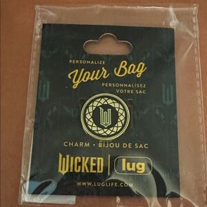 lug Wicked Enamel Bag Charm — Black and Gold